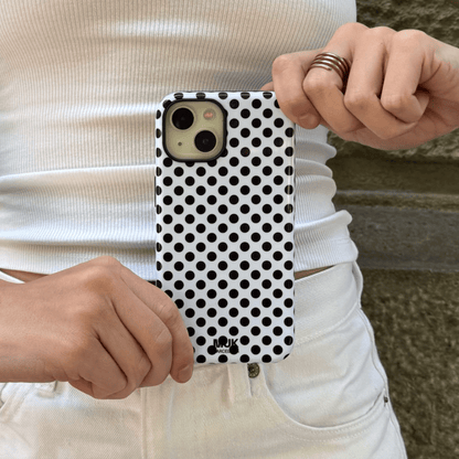 Funda de móvil Tough Magsafe - Polka Dots White