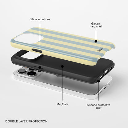 Funda de móvil Tough Magsafe - Stripes Blue Yellow