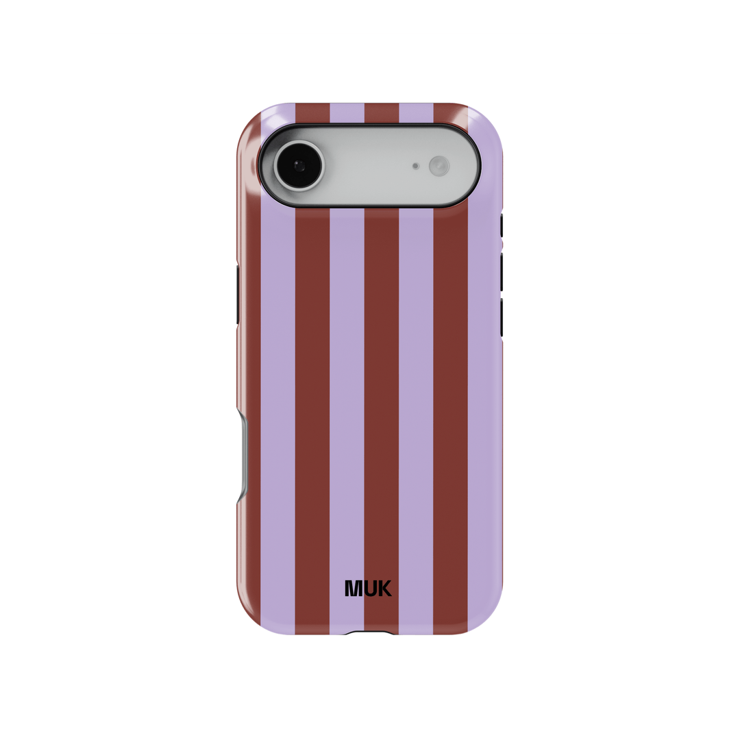 Funda de móvil Tough Magsafe - Stripes Burdeos