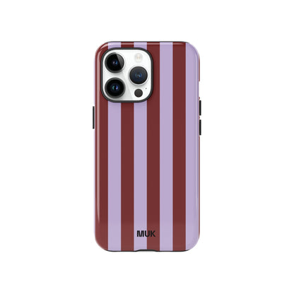 Funda de móvil Tough Magsafe - Stripes Burdeos