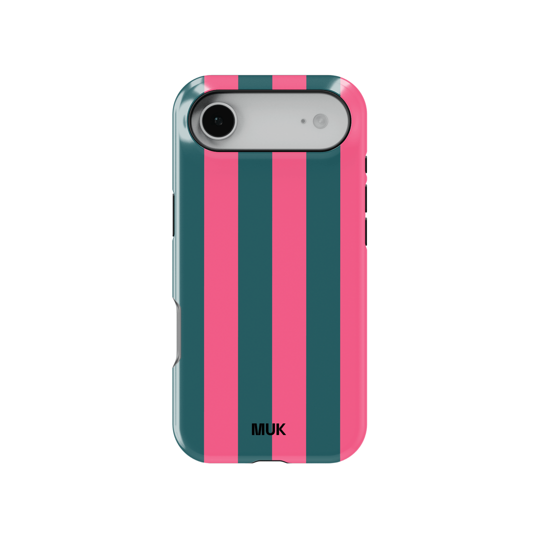 Tough Magsafe Phone Case - Stripes Pink Lagoon