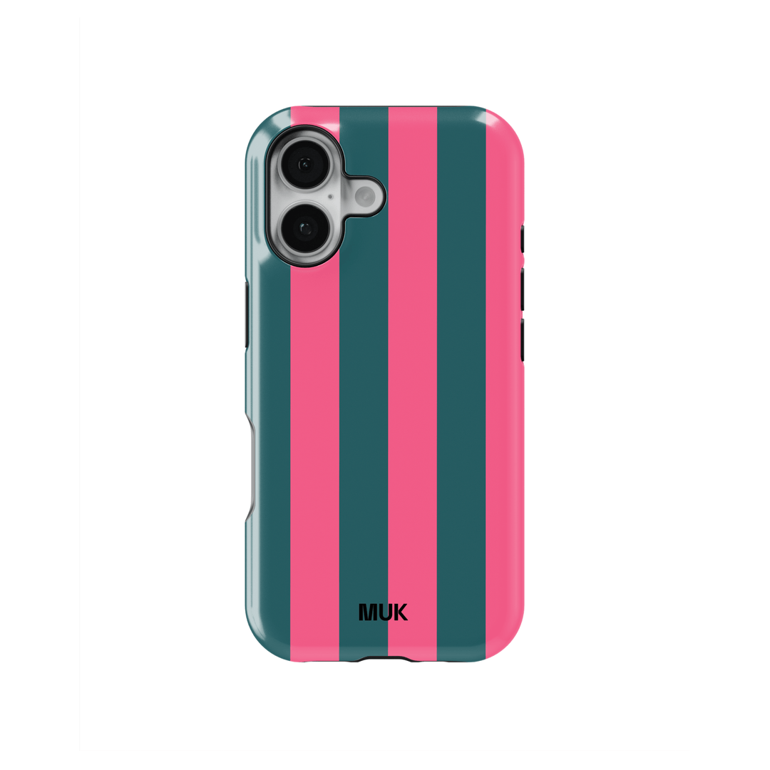 Tough Magsafe Phone Case - Stripes Pink Lagoon