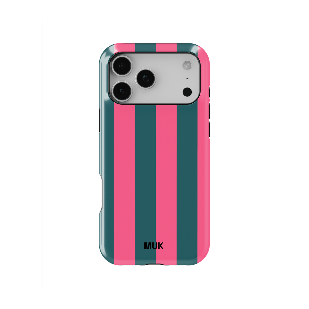 Tough Magsafe Phone Case - Stripes Pink Lagoon