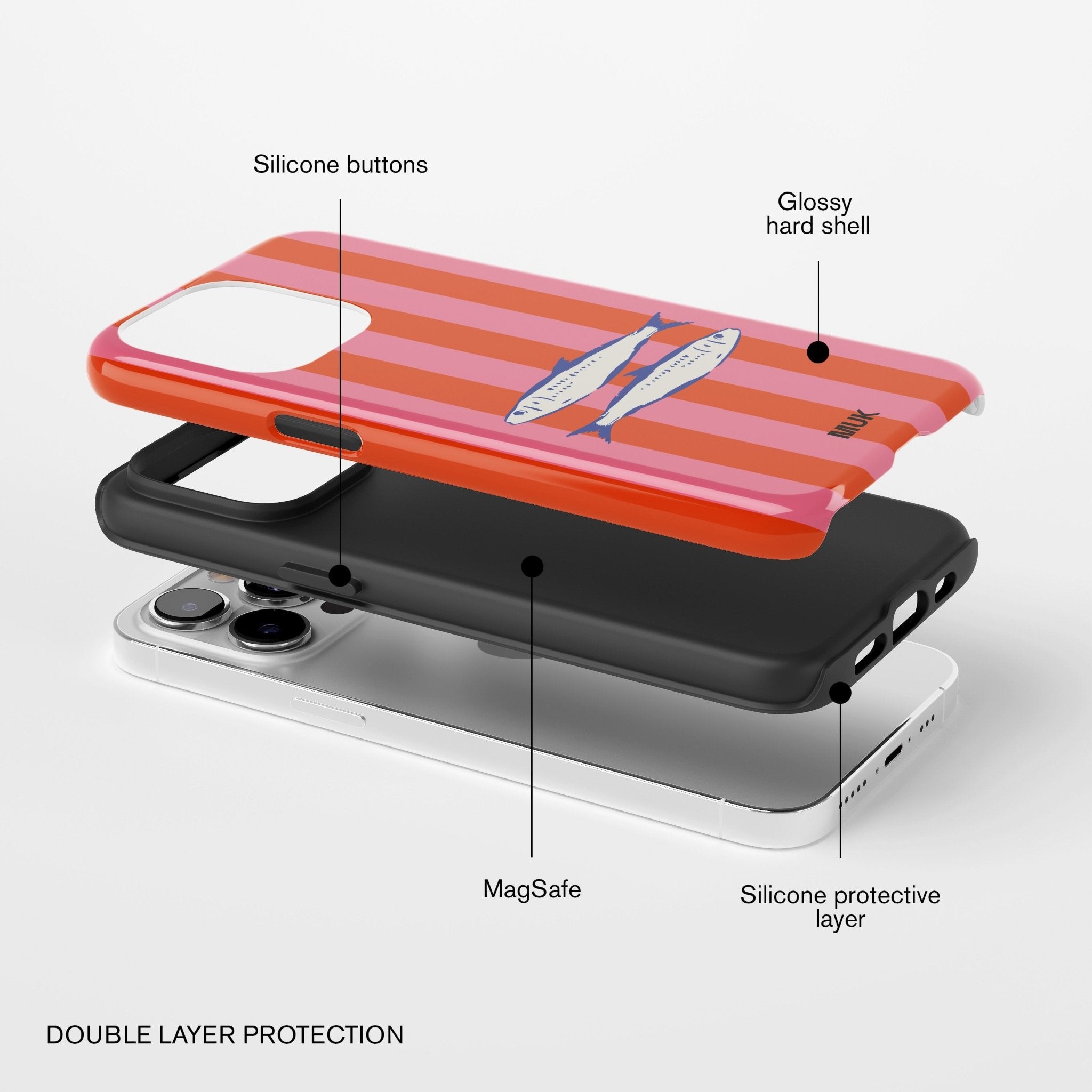 Funda de móvil Tough Magsafe - Stripes Sardinas