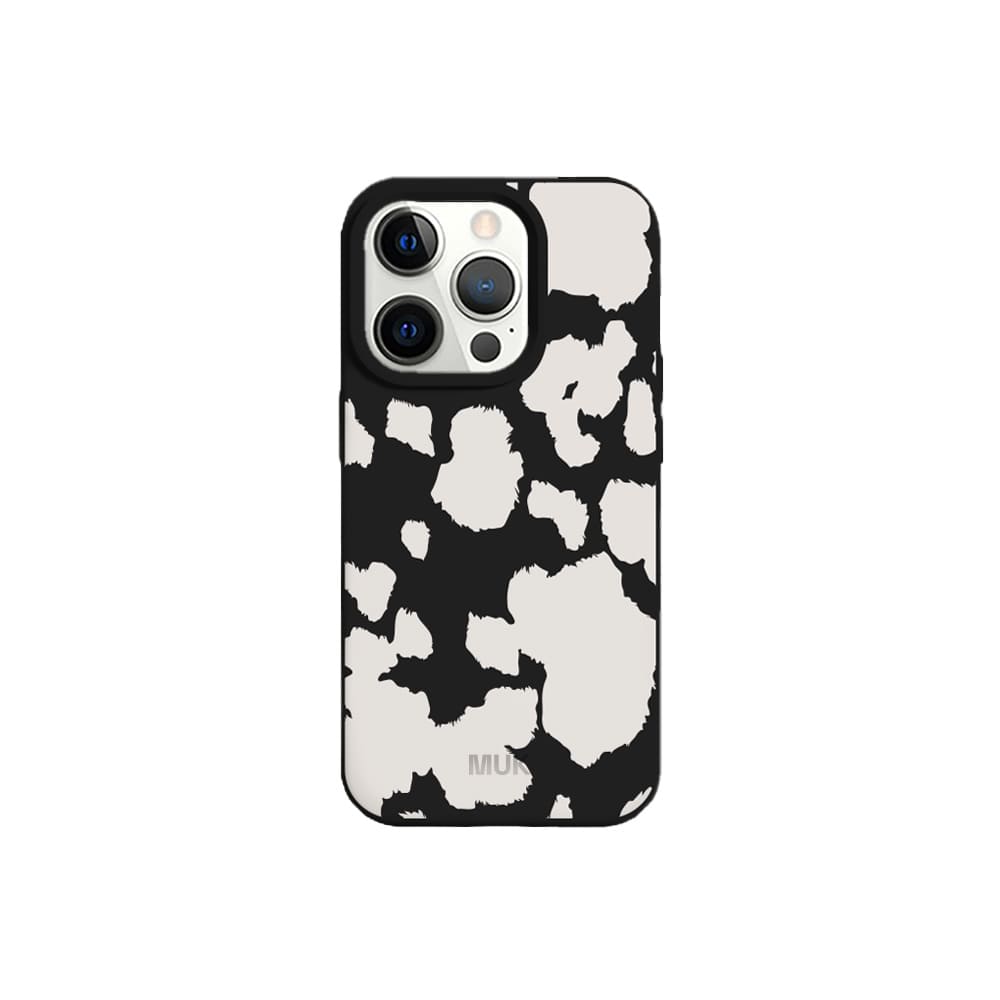 Black TPU phone case with White Dust design
