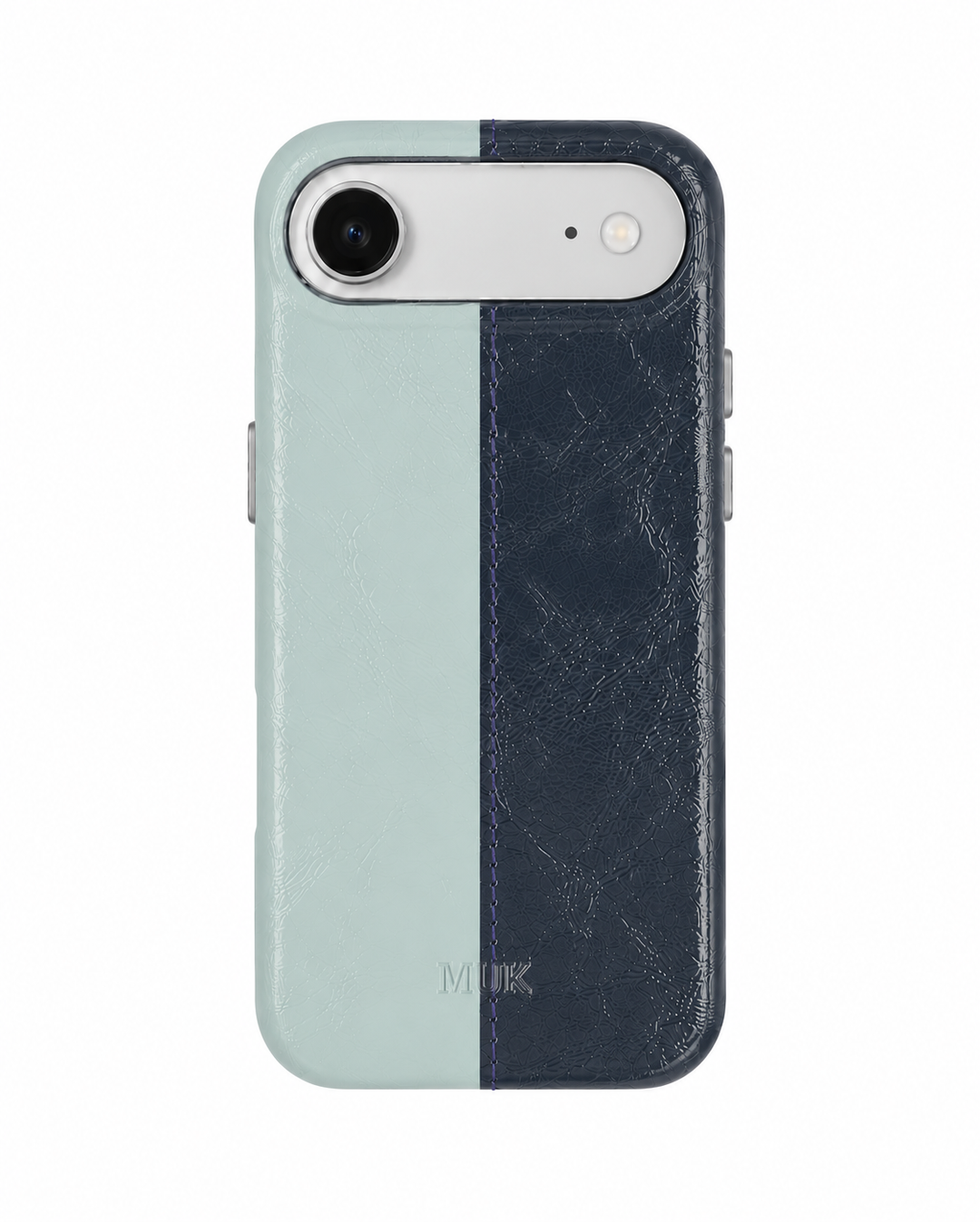 Leather Half Aqua Blue / Deep Navy Phone Case