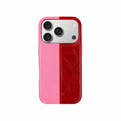 Funda de móvil Leather Half Pink / Red Case