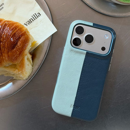 Funda de móvil Leather Half Aqua Blue / Deep Navy Case