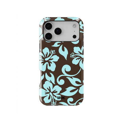 Funda de móvil Tough Magsafe - Hawaiian Flowers Turquoise