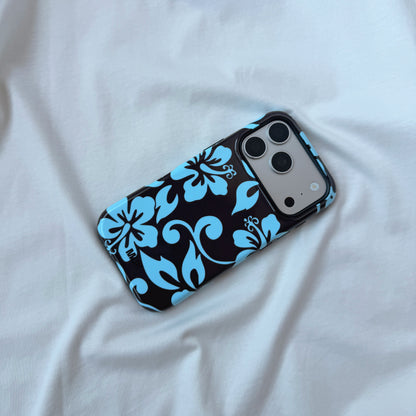 Funda de móvil Tough Magsafe - Hawaiian Flowers Turquoise