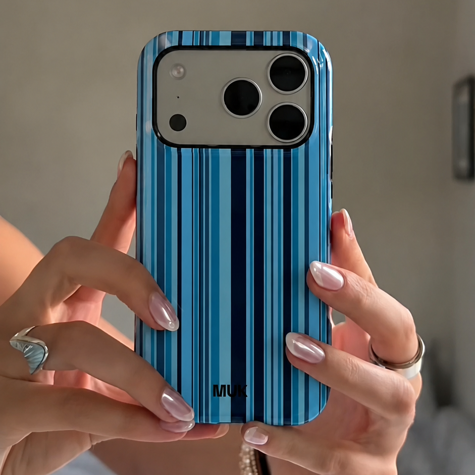 Funda de móvil Tough Magsafe - Vertical Stripes Blue