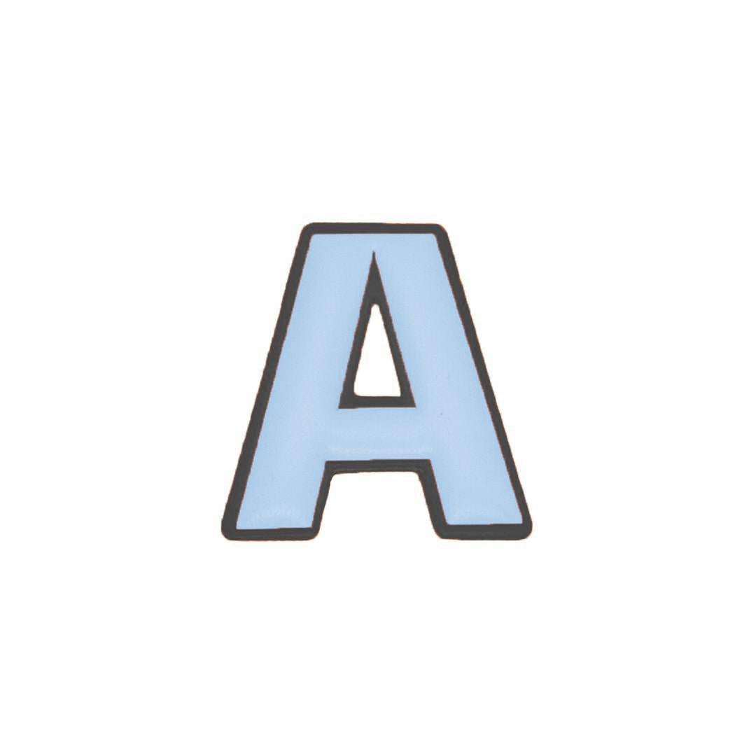 Initial sticker 3D