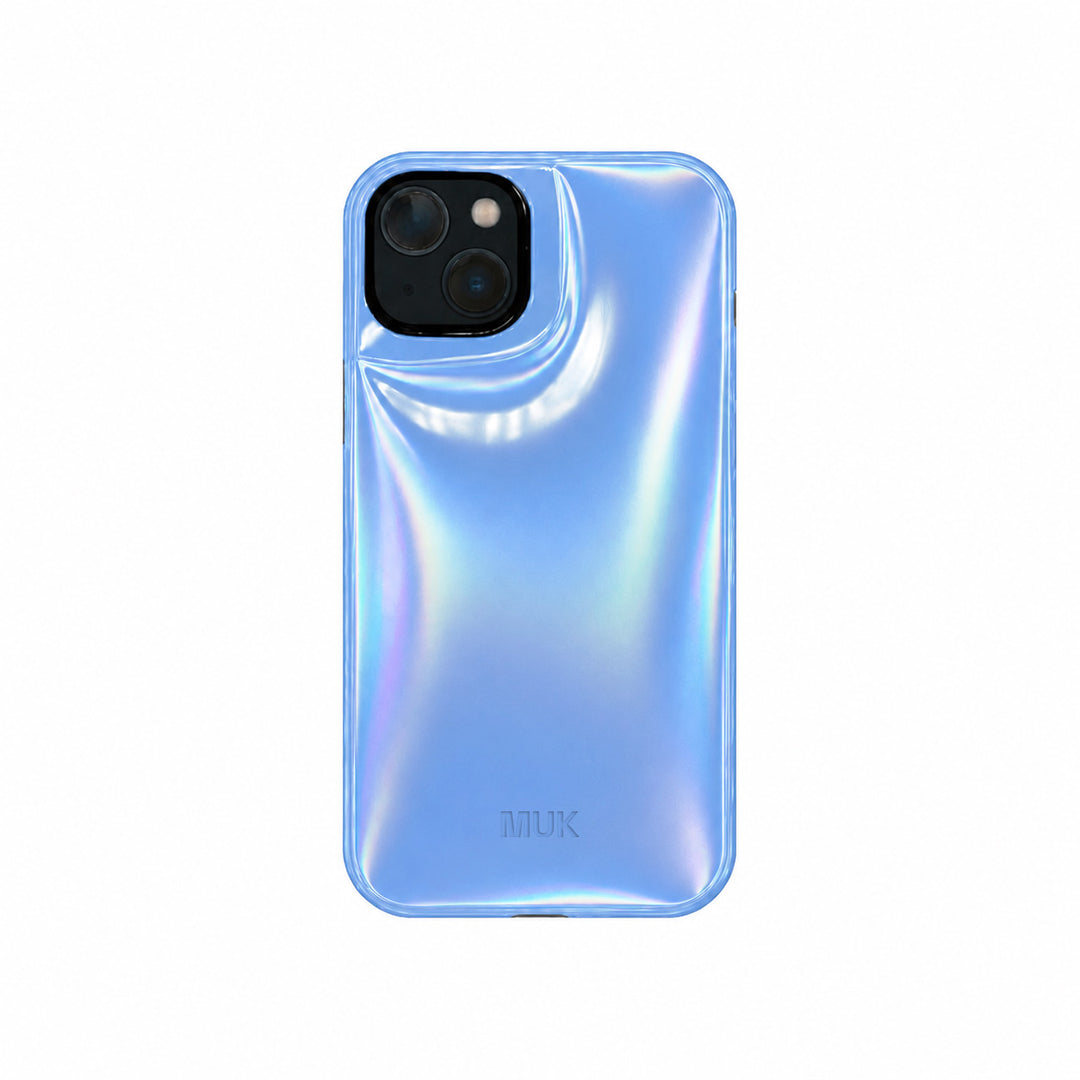 Charol Puffy Holographic Blue Phone Case