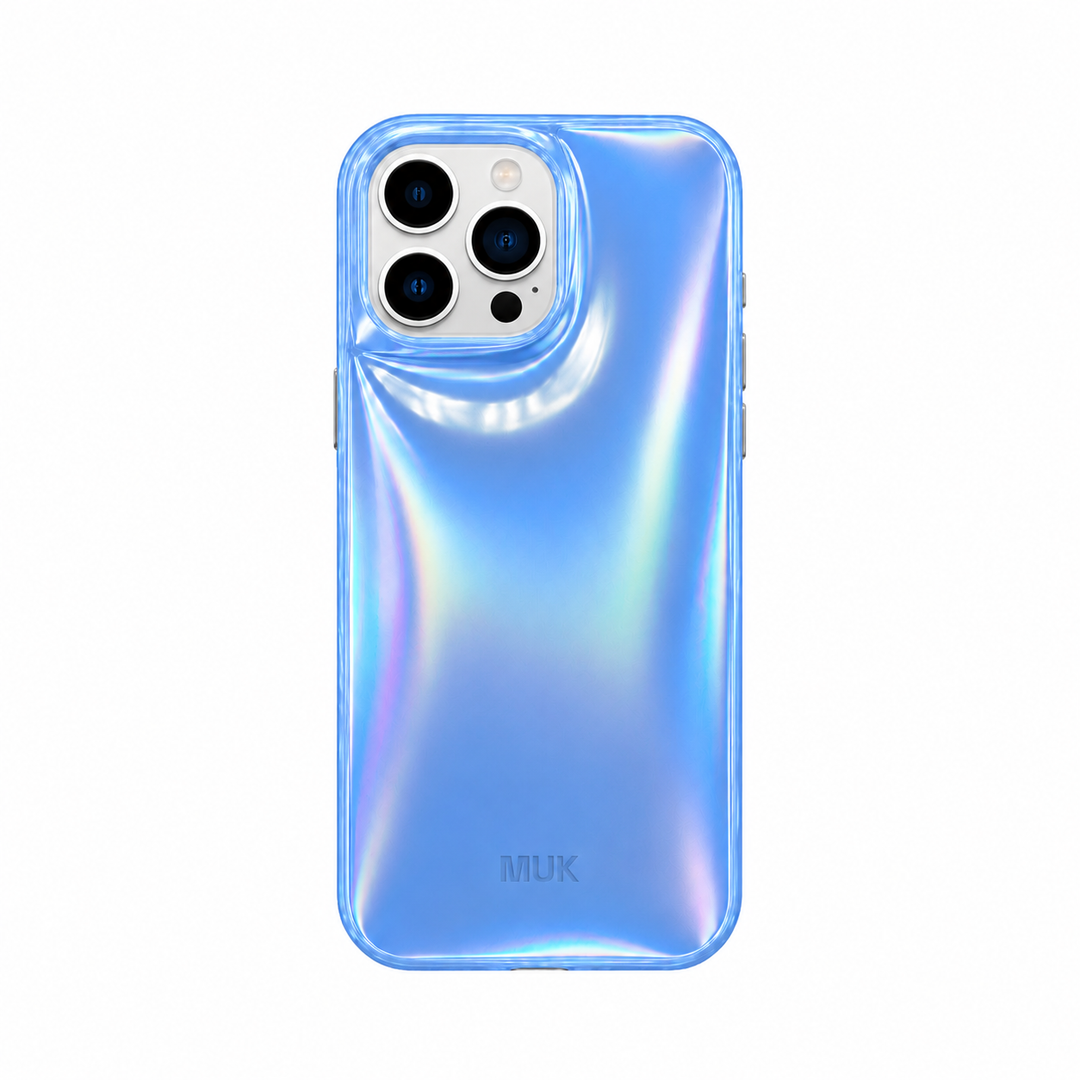 Funda de móvil Charol Puffy Holographic Blue