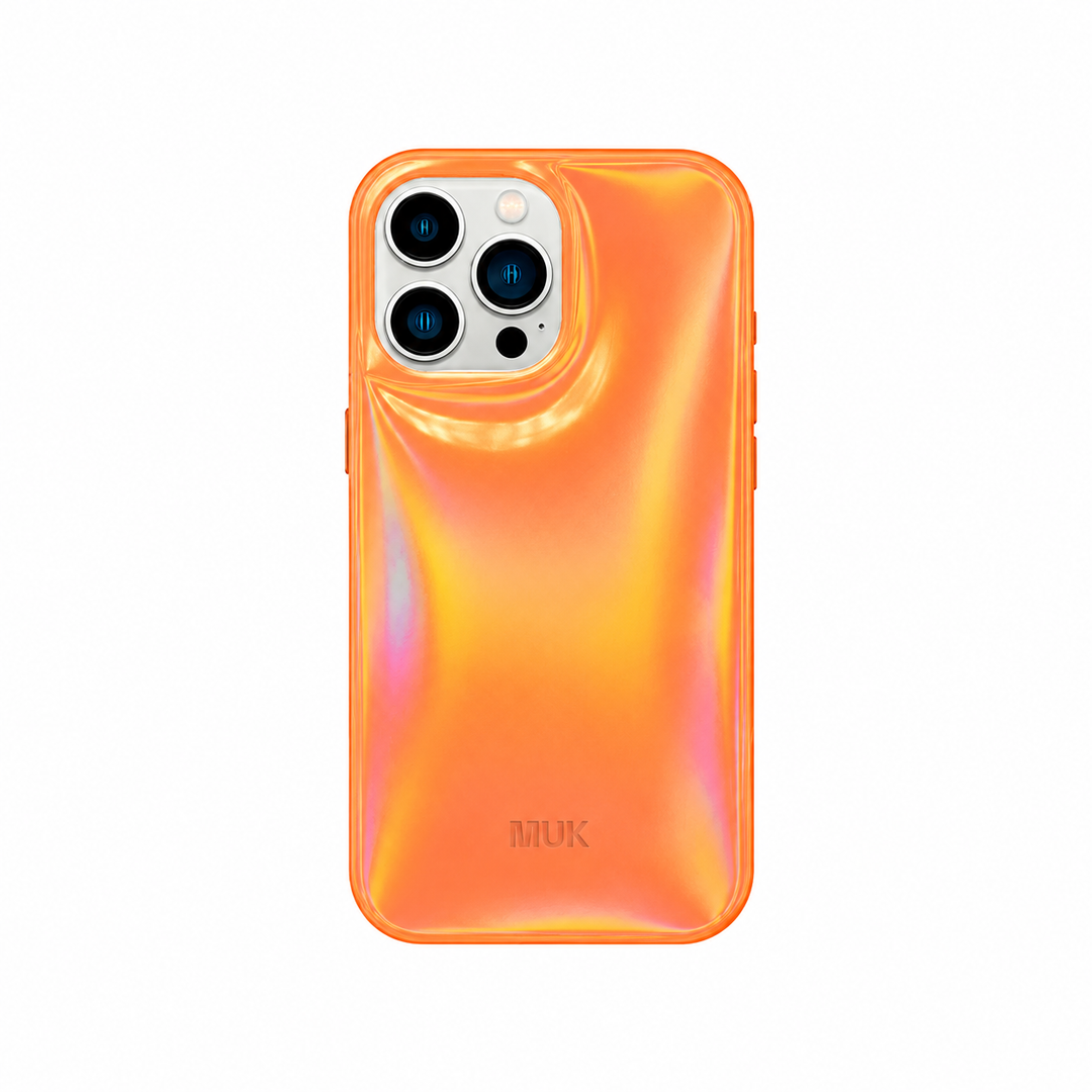 Funda de móvil Charol Puffy Holographic Orange