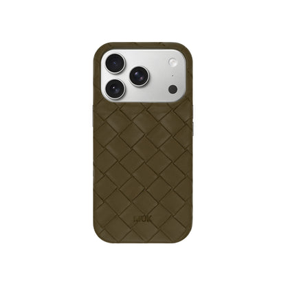 Funda Criss Cross verde para iPhone 17