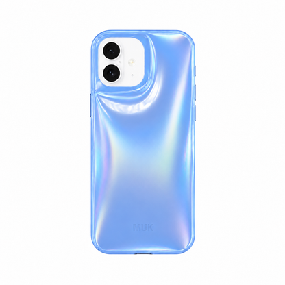 Charol Puffy Holographic Blue Phone Case