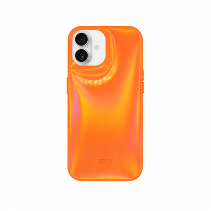 Charol Puffy Holographic Orange Phone Case