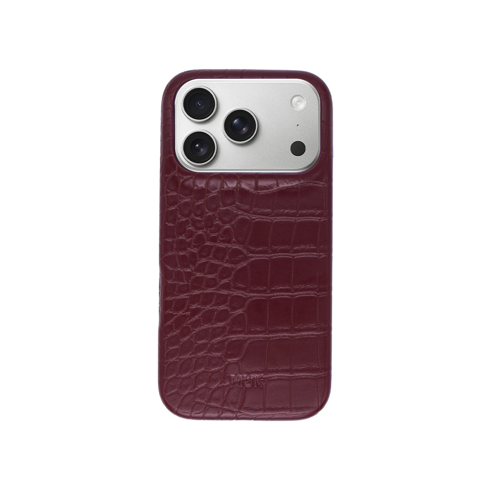 Funda de móvil Crocodile Print - Bordeaux