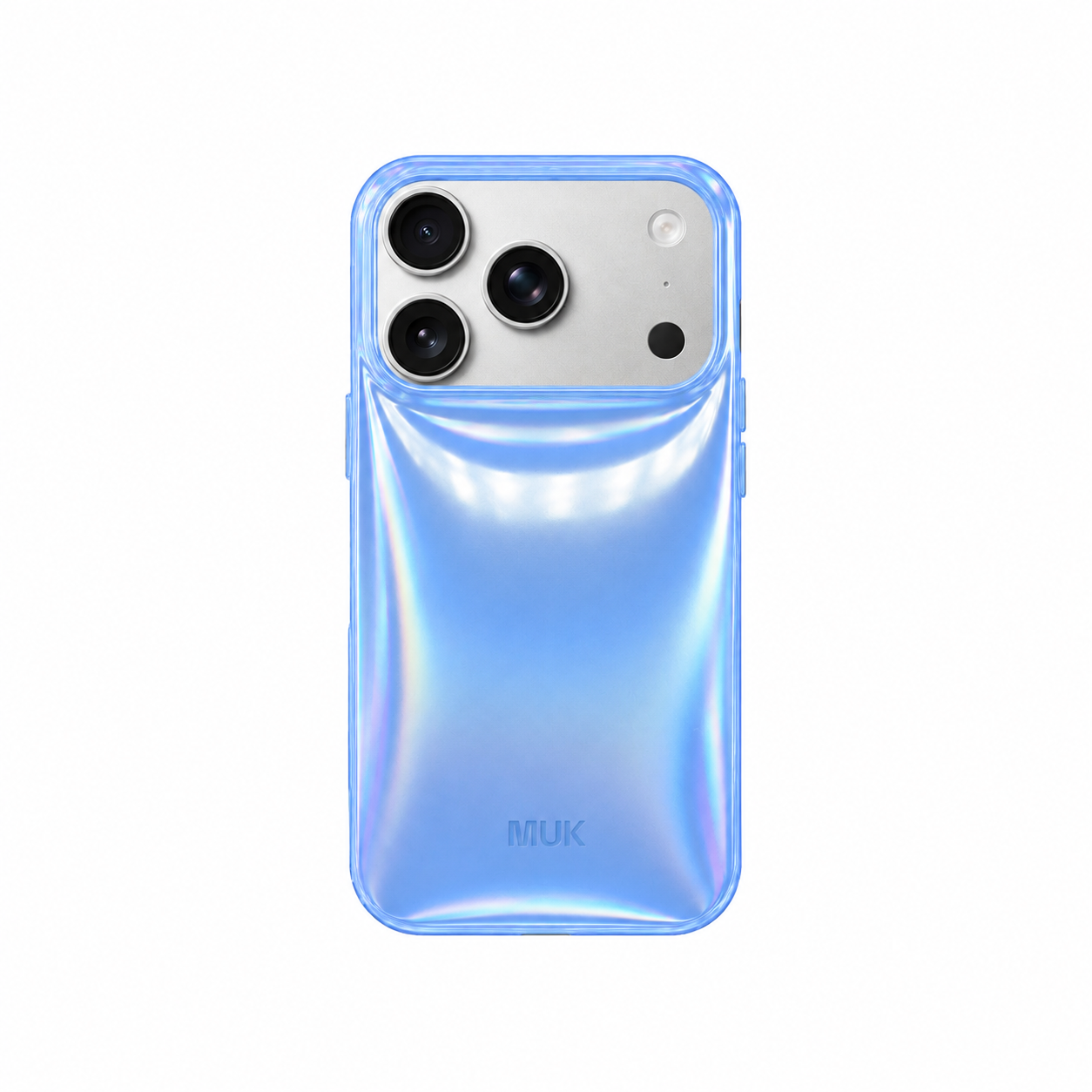 Charol Puffy Holographic Blue Phone Case