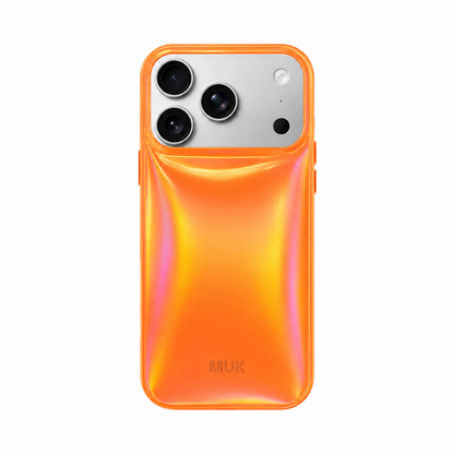 Charol Puffy Holographic Orange Phone Case