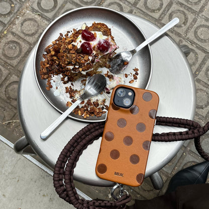 Funda de móvil Camel Leather Dots Case