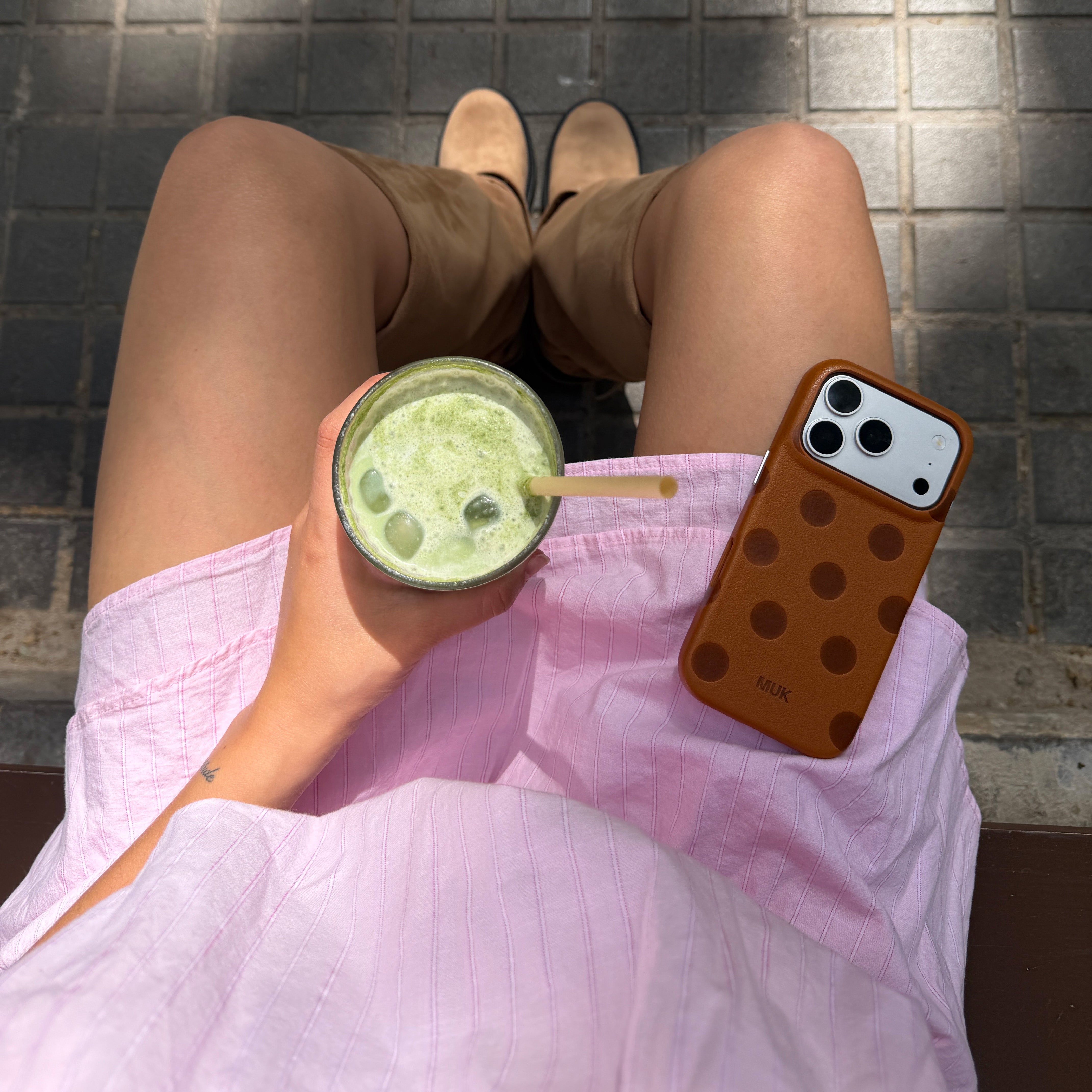 Funda de móvil Camel Leather Dots Case
