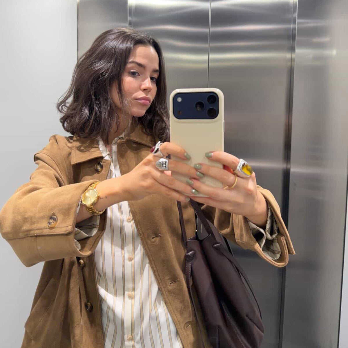 Funda de móvil Leather Cream Case