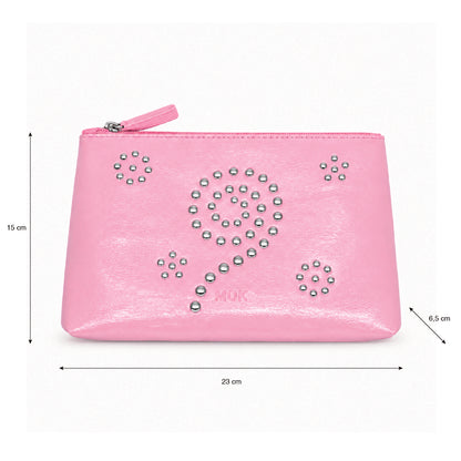 Spiral Studs Pink Cosmetic Bag