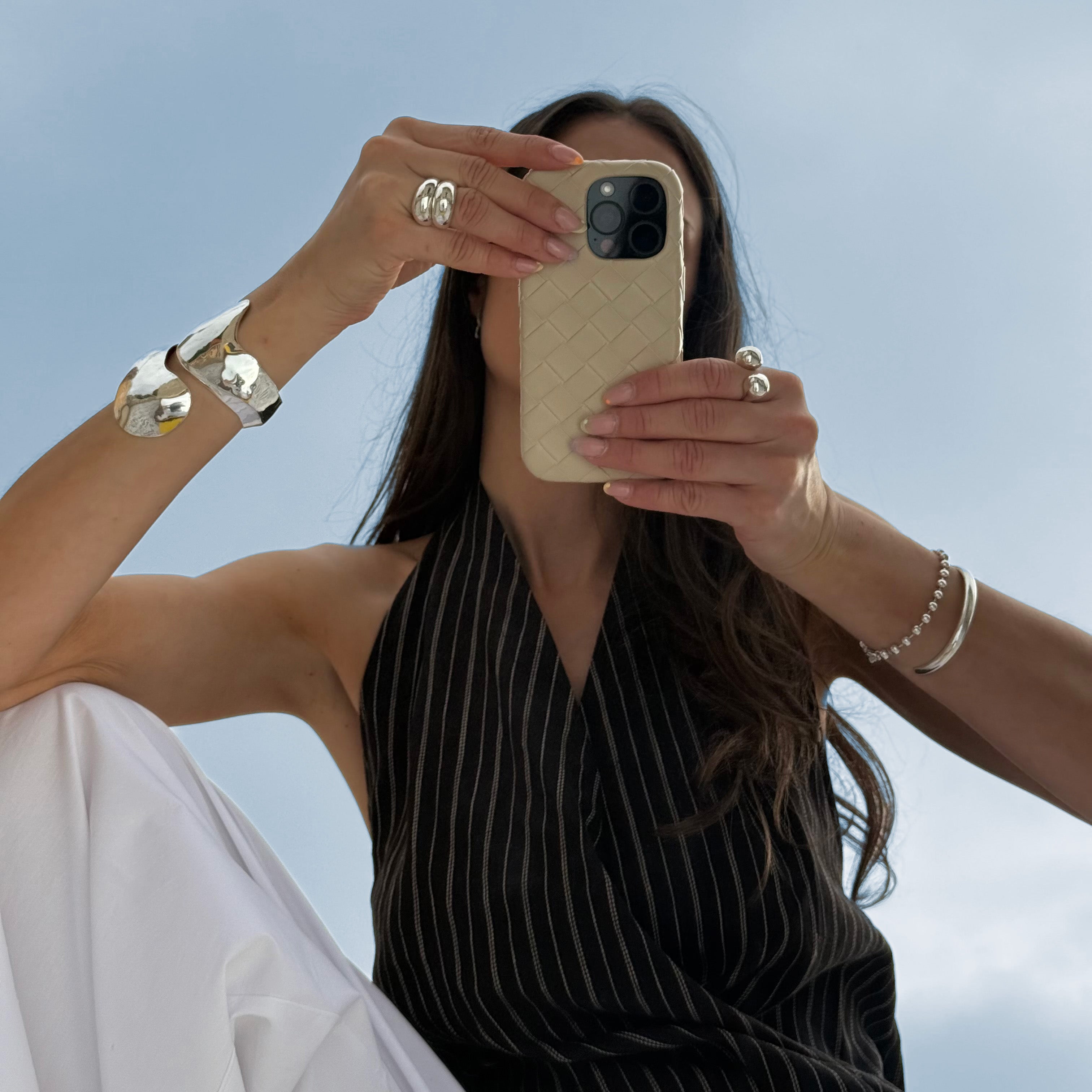 Funda de móvil Criss Cross Beige