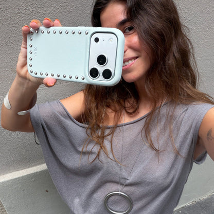 Light Blue Studs Mobile Phone Case