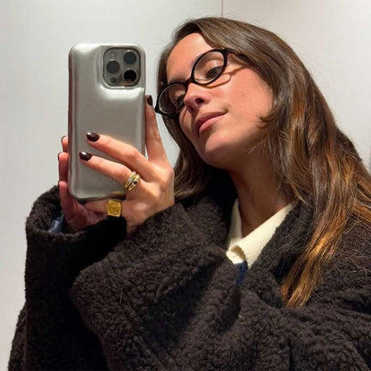 Silver Puffy Phone Case - Laura Escanes