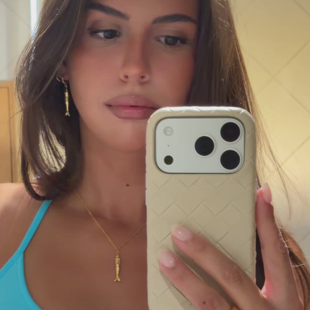 Funda de móvil Criss Cross Beige