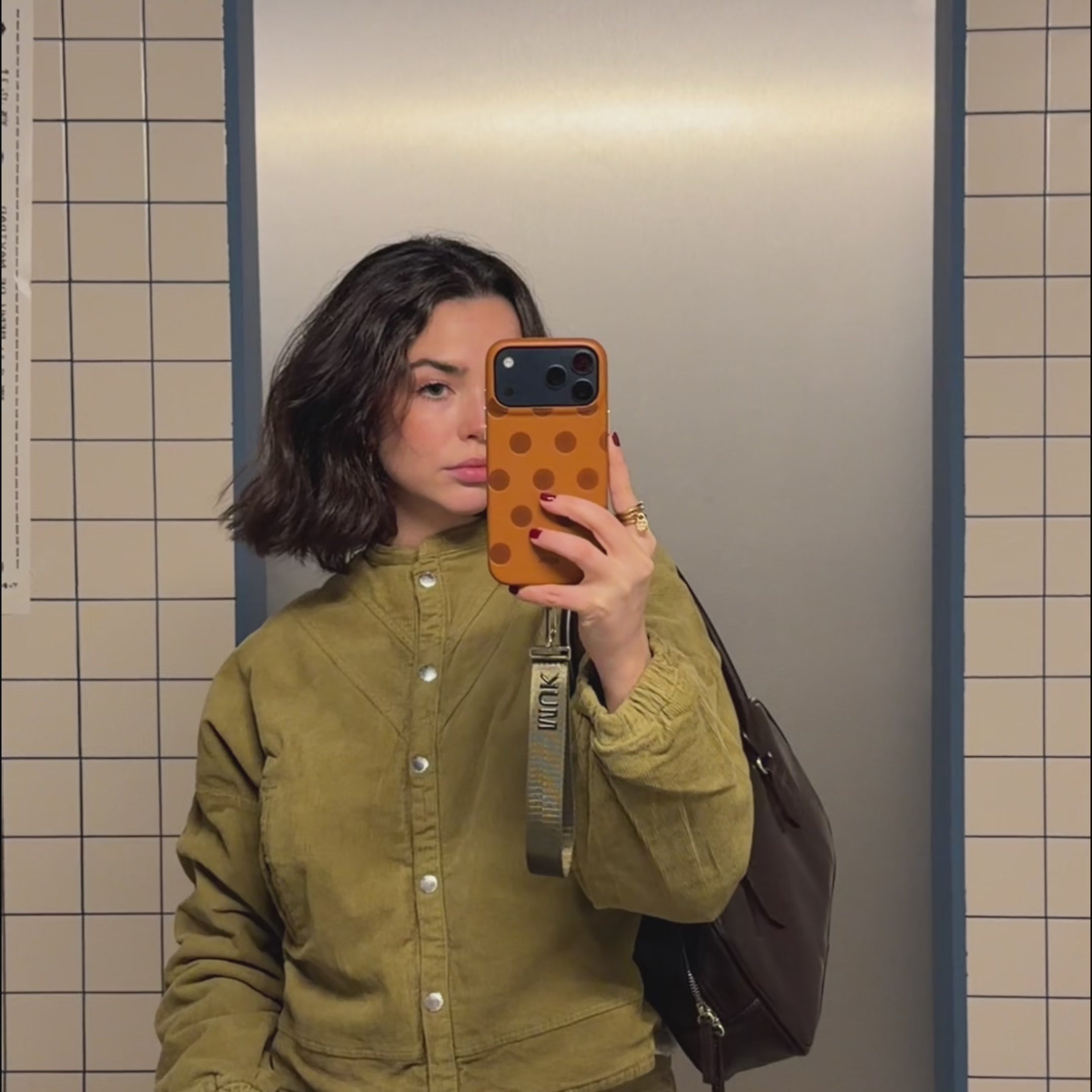 Camel Leather Dots Phone Case