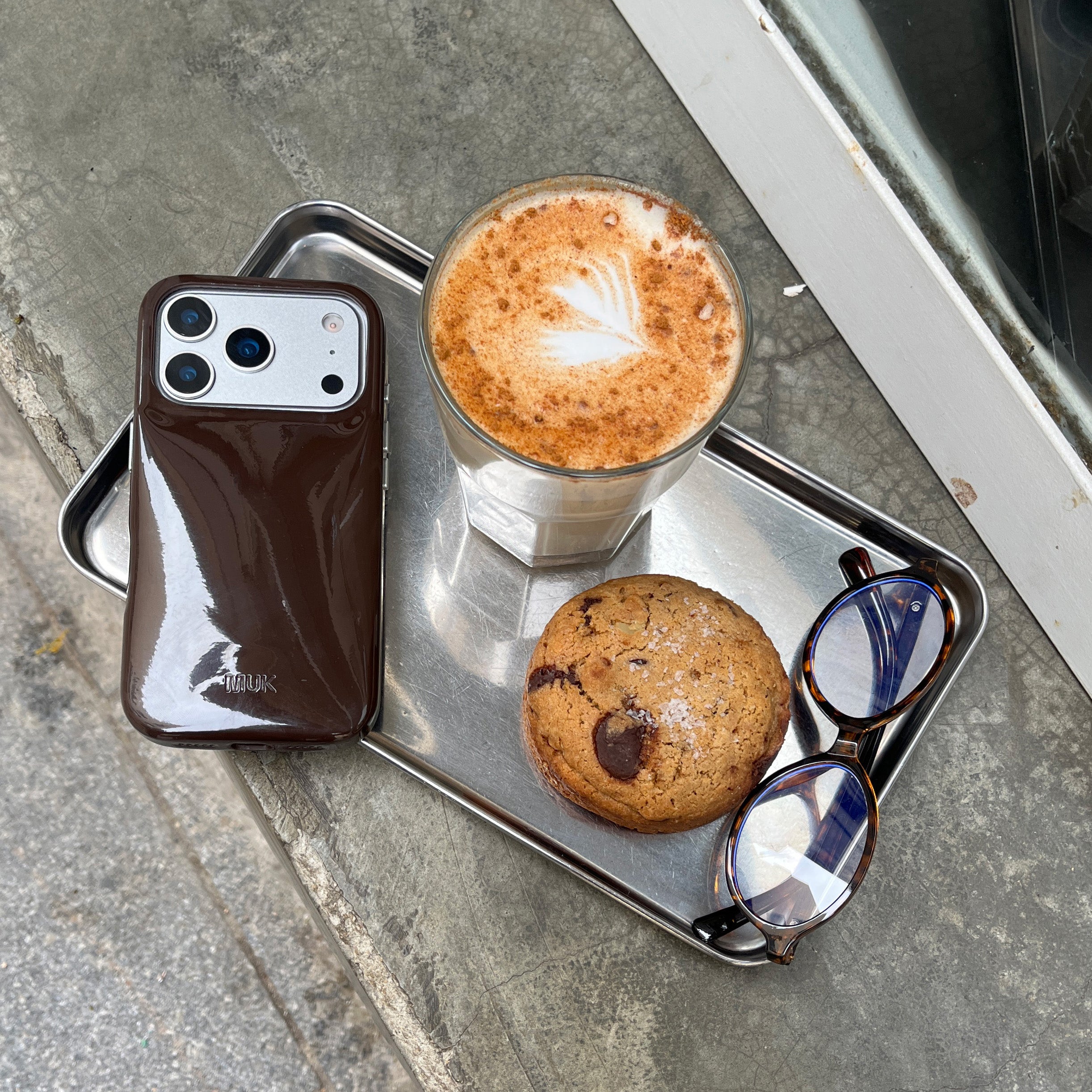 Funda de móvil Charol Puffy Brown