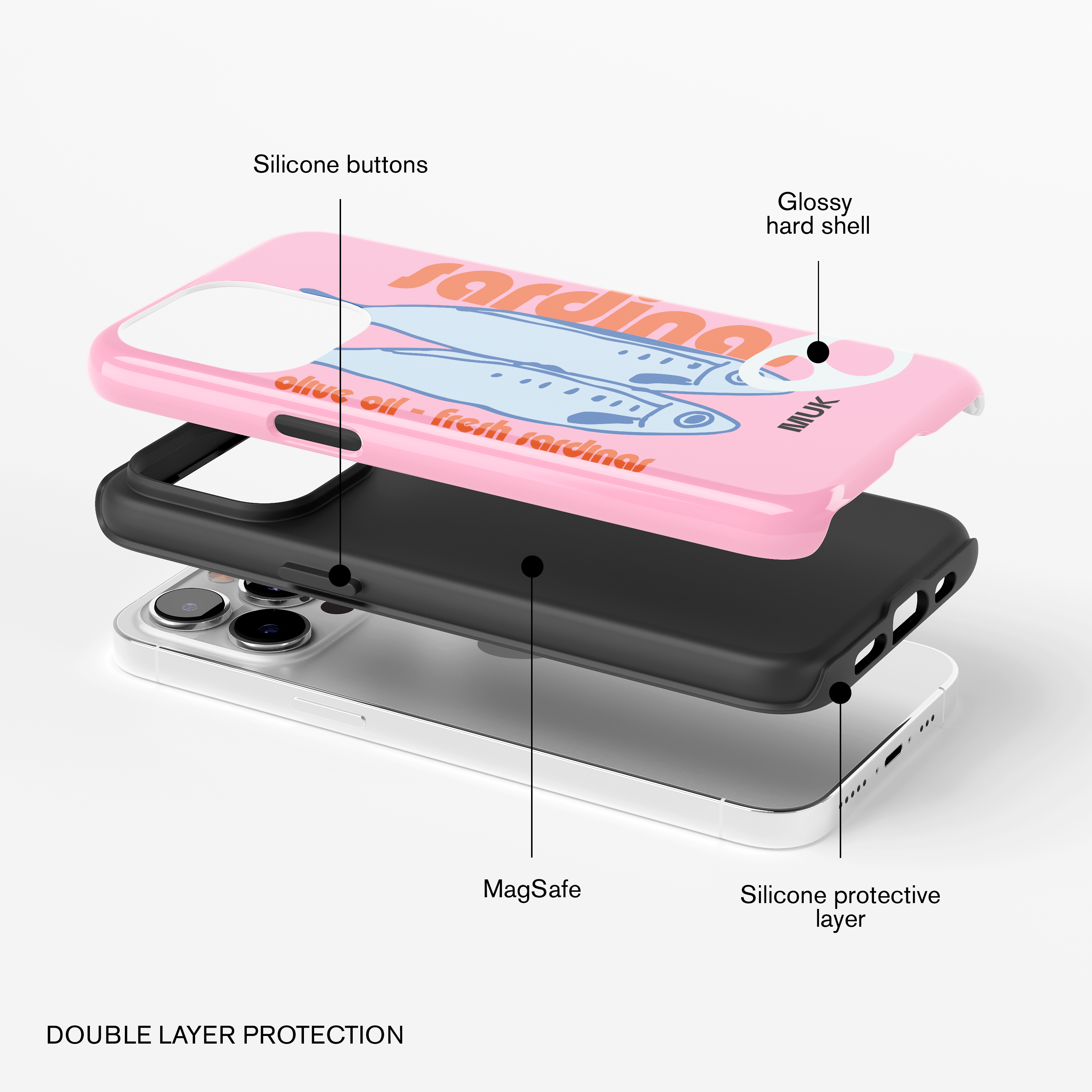 Tough Magsafe phone case -Sardines
