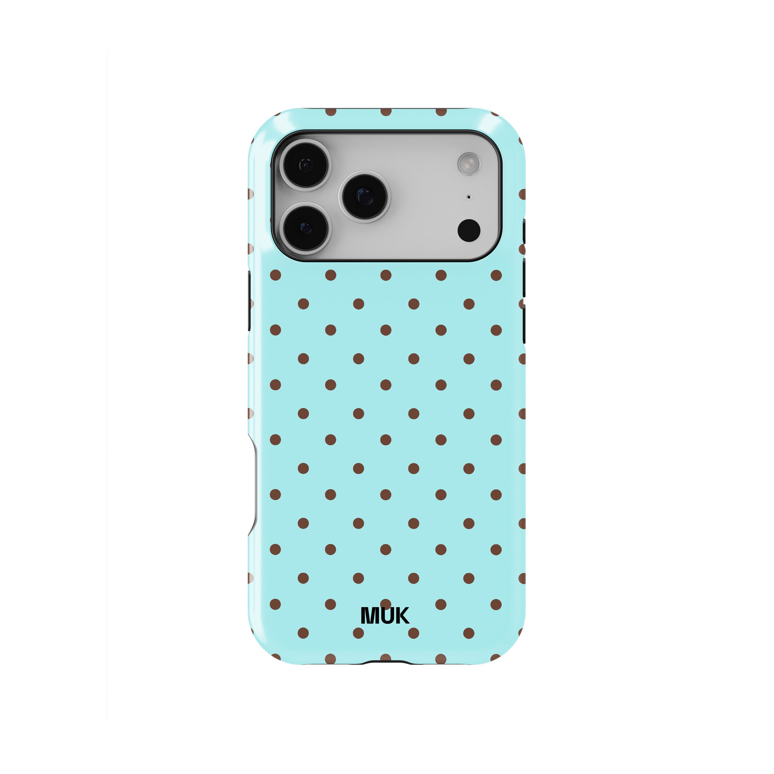 Funda de móvil Tough Magsafe - Small Dots Turquoise Brown