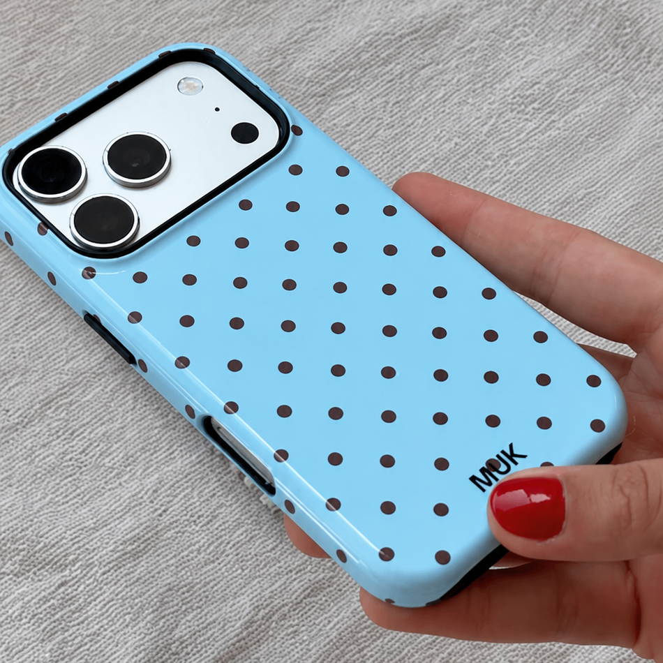 Funda de móvil Tough Magsafe - Small Dots Turquoise Brown