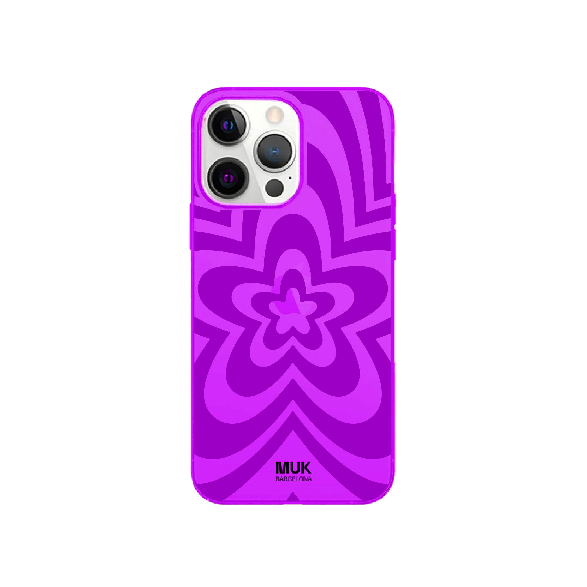 Funda de móvil color purple fluor con diseño Stella
