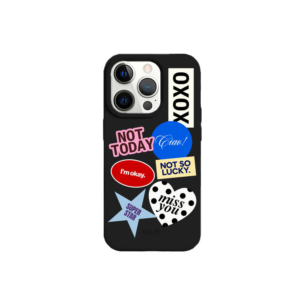 Funda de móvil Stickers- Black