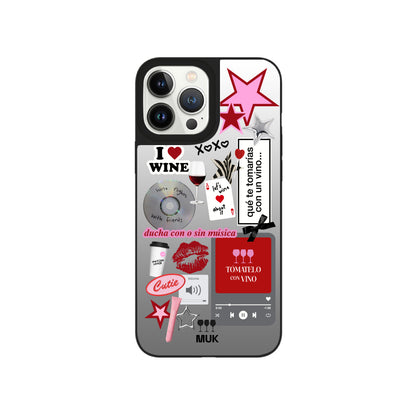 Funda de móvil Stickers Mirror - Tómatelo con vino