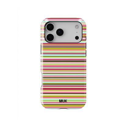 Funda de móvil Tough Magsafe - Horizontal Stripes Green
