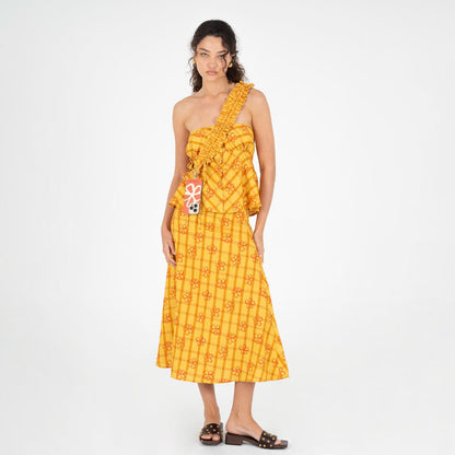Vichy Flowers Print Ruffled Lace - CARMENSAYSxMUK