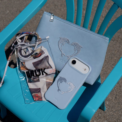 Dolphin Blue Cosmetic Bag