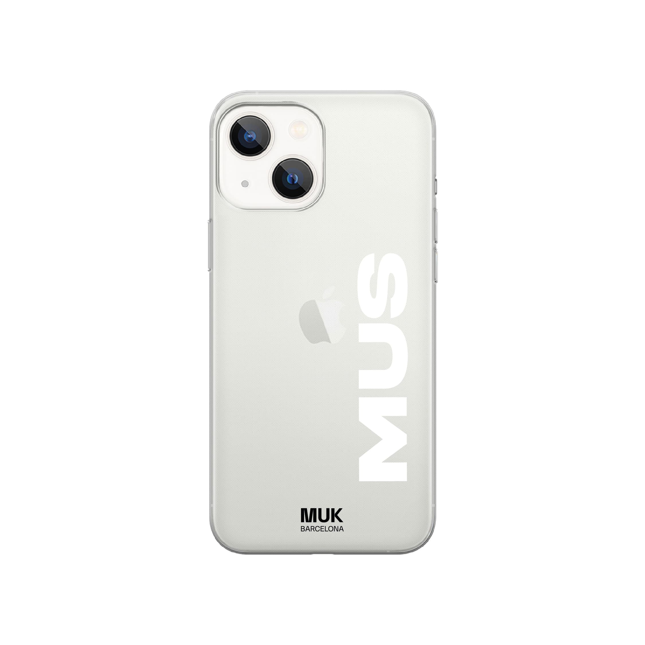 Personalized clear Phone Case with a maximum of 3 initials in 12 colors.
