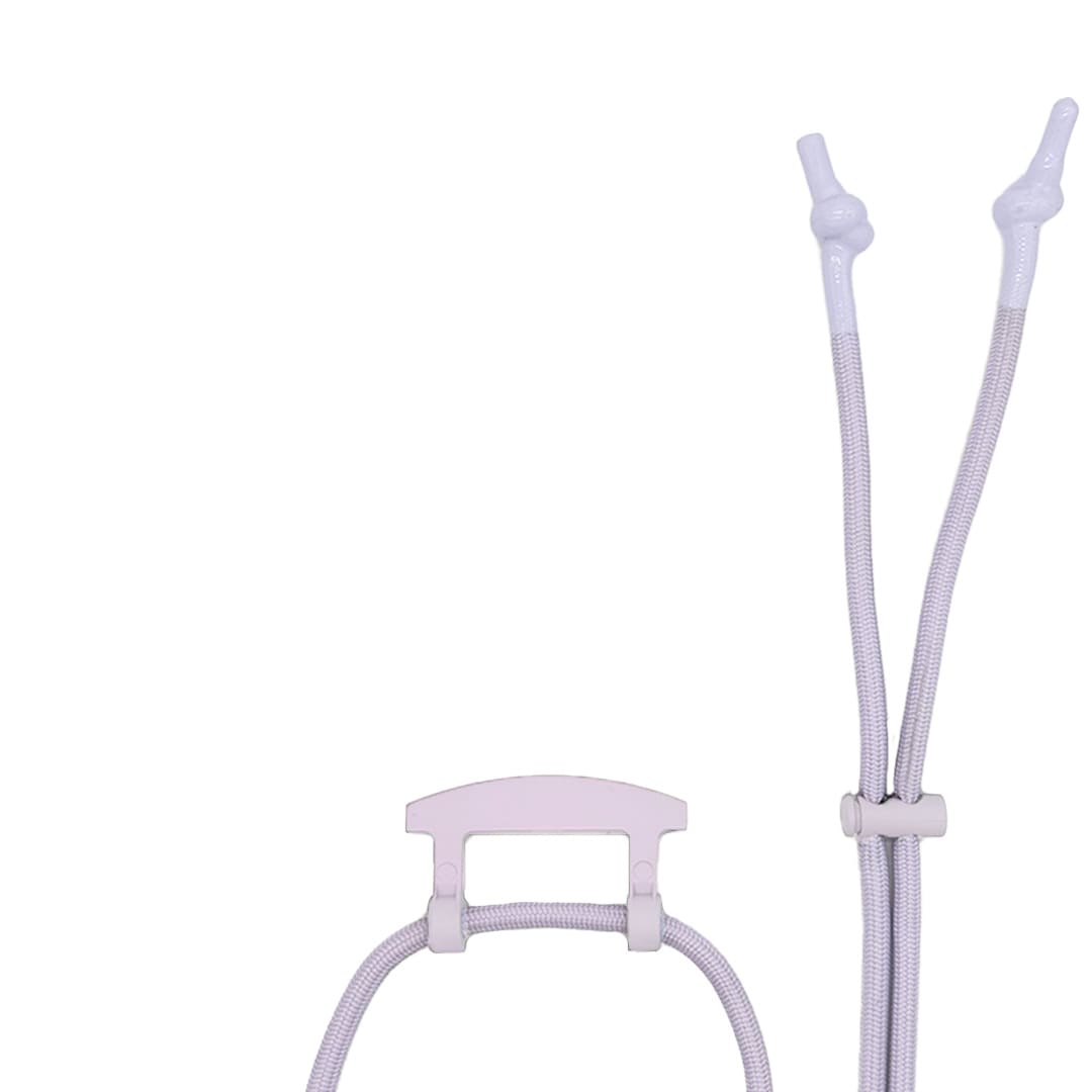 Cuerda de color lila con las puntas de cera.
Compatible SOLO con fundas MUKLACE.
