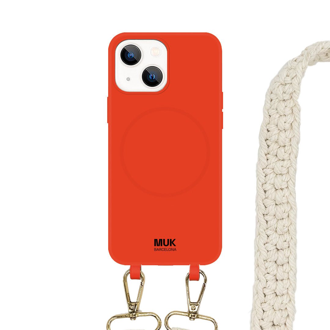  Basic brick-colored MagSafe compatible  Phone Case.  Phone Cases with wireless charging (from iPhone12).
