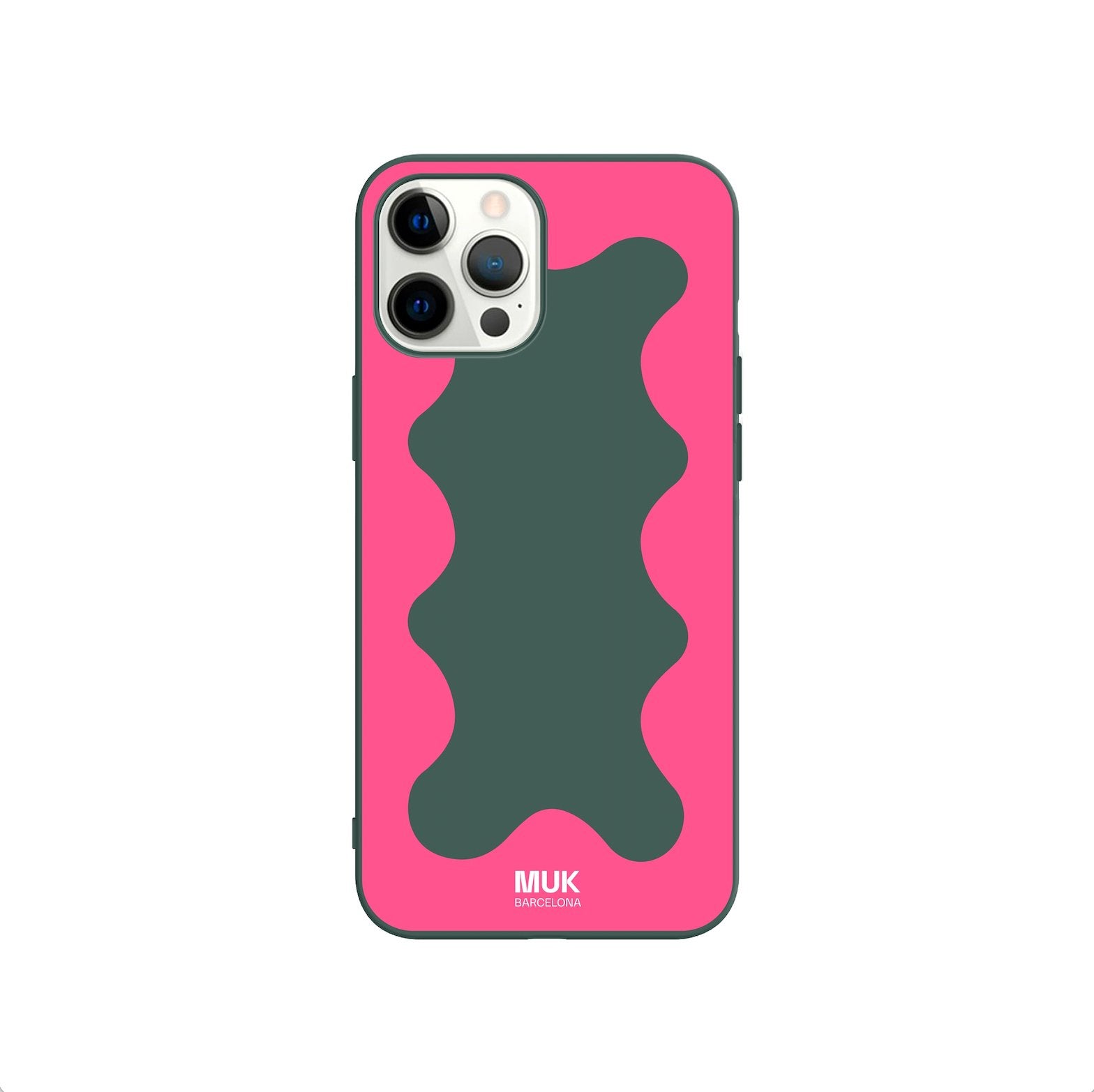 Lagoon TPU  Phone Case with wavy frame design in pink

