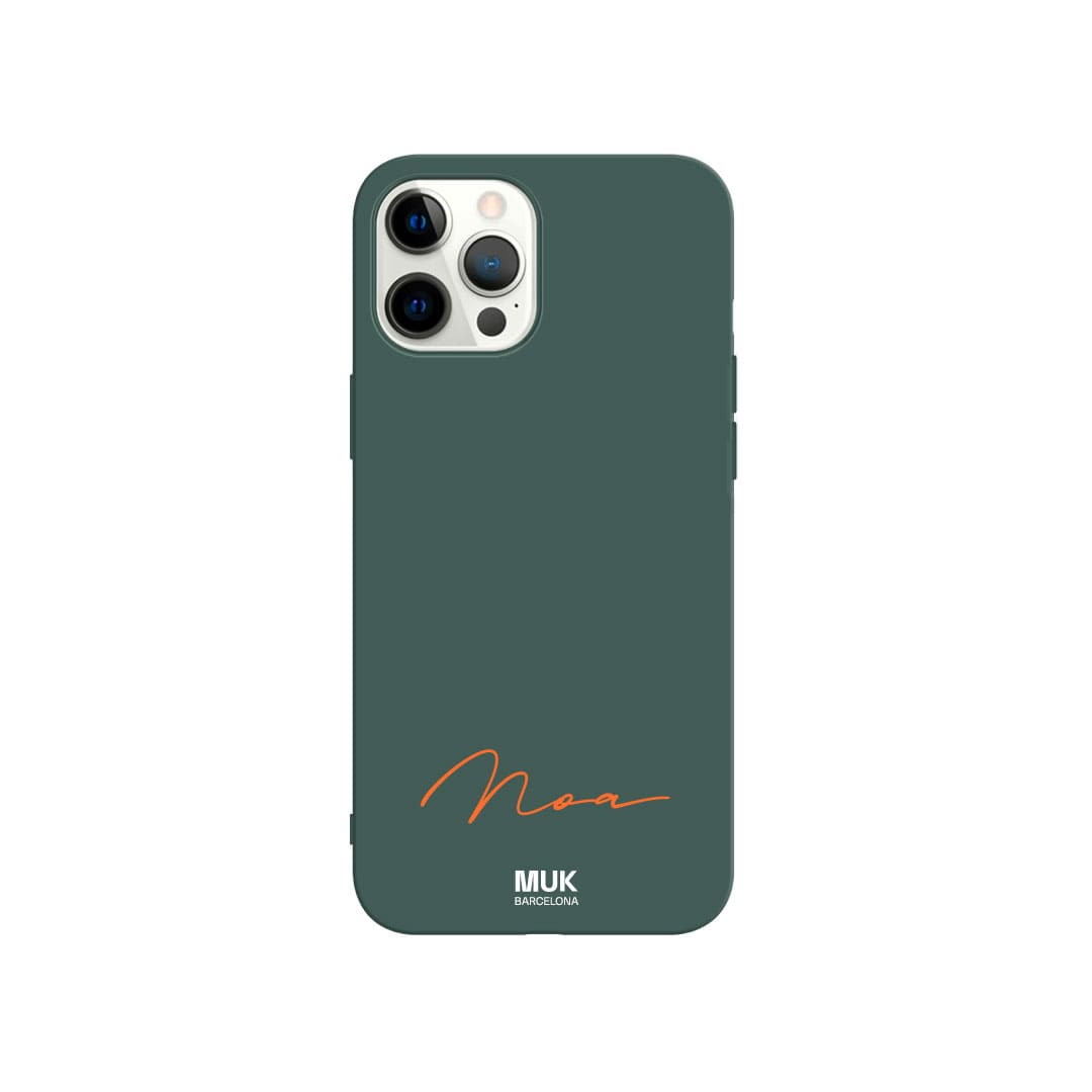  Lagoon TPU  Phone Case personalized with a name horizontally with elegant typography in 10 different colors.
