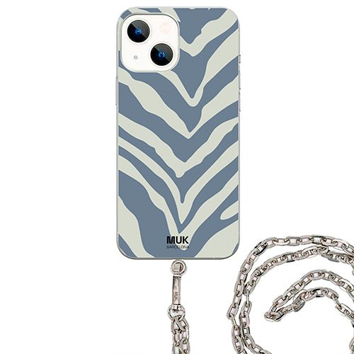 Funda de móvil TPU con estampado print animal de tigre en tonos grisáceos
